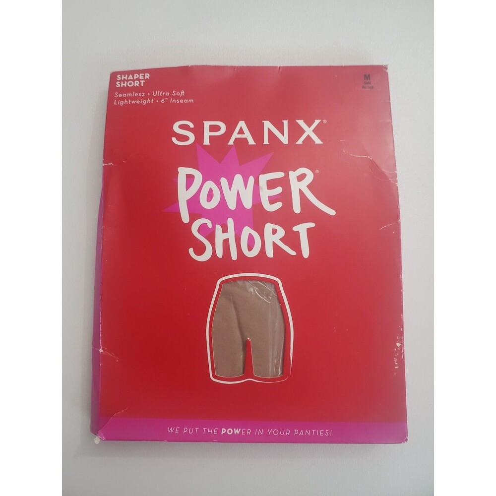 Spanx Womens Tummy Control Power Shorts Cafe Au Lait Size Medium